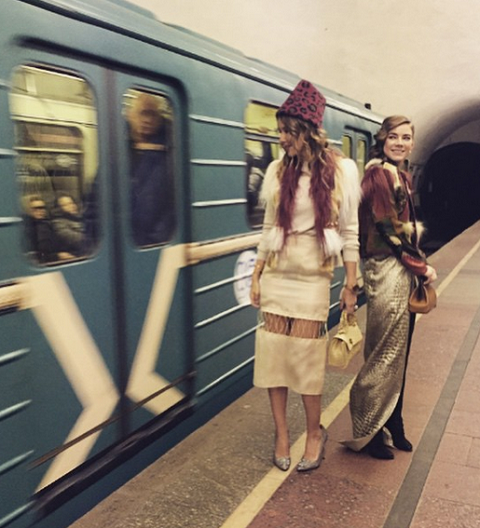 Ксения Собчак в метро