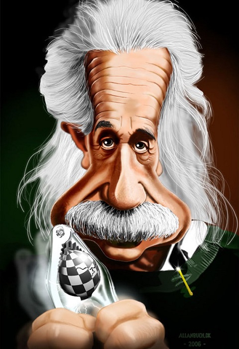 Альберт Эйнштейн, карикатура