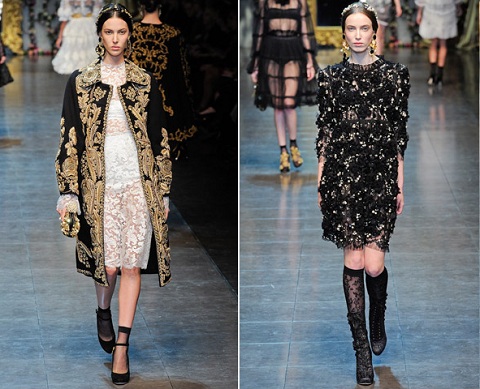 Стиль барокко 2012-2013 Dolce & Gabbana 