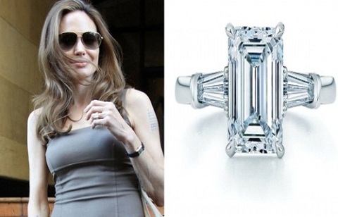 Анджелина Джоли, обручальное кольцо