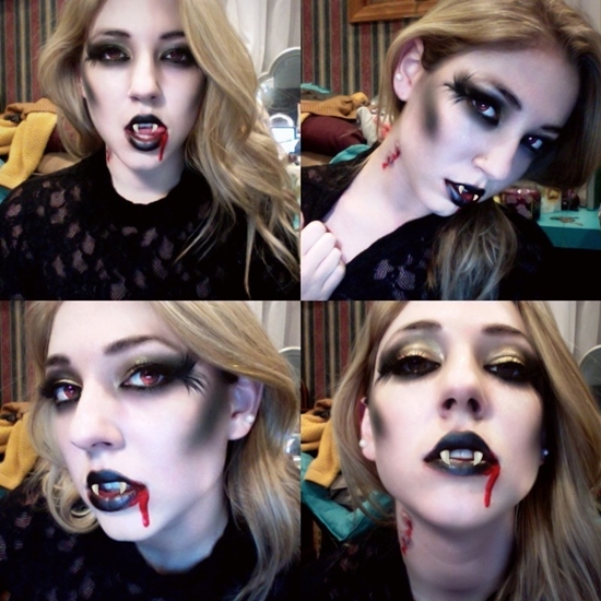 макияж вампира на Хэллоуин