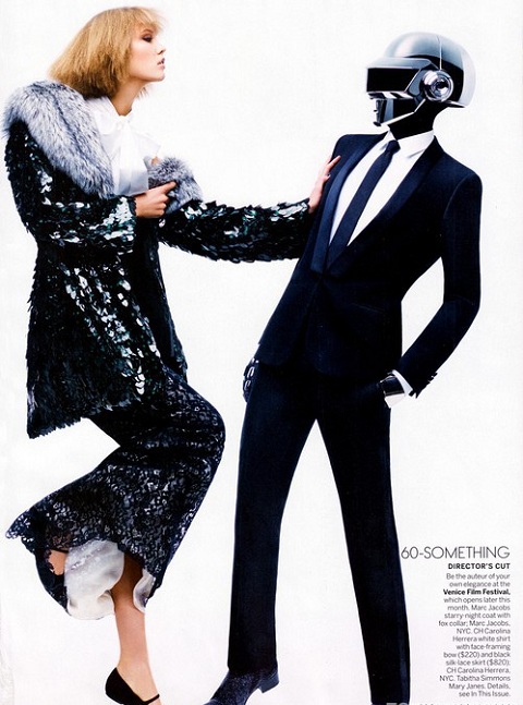 Daft Punk и Карли Клосс: футуристическая фотосессия для Vogue