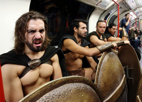 спартанцы в метро