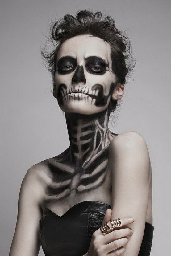 макияж скелета