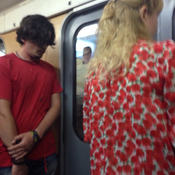 Джонни Депп в метро